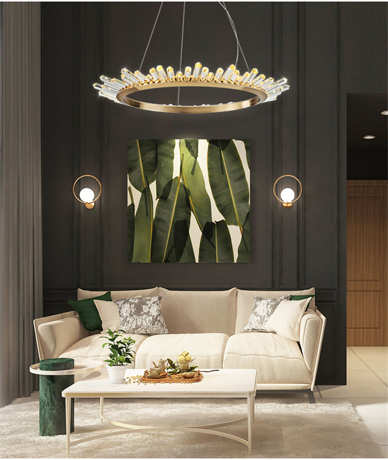 Modern Crystal Polygonal Chandelier