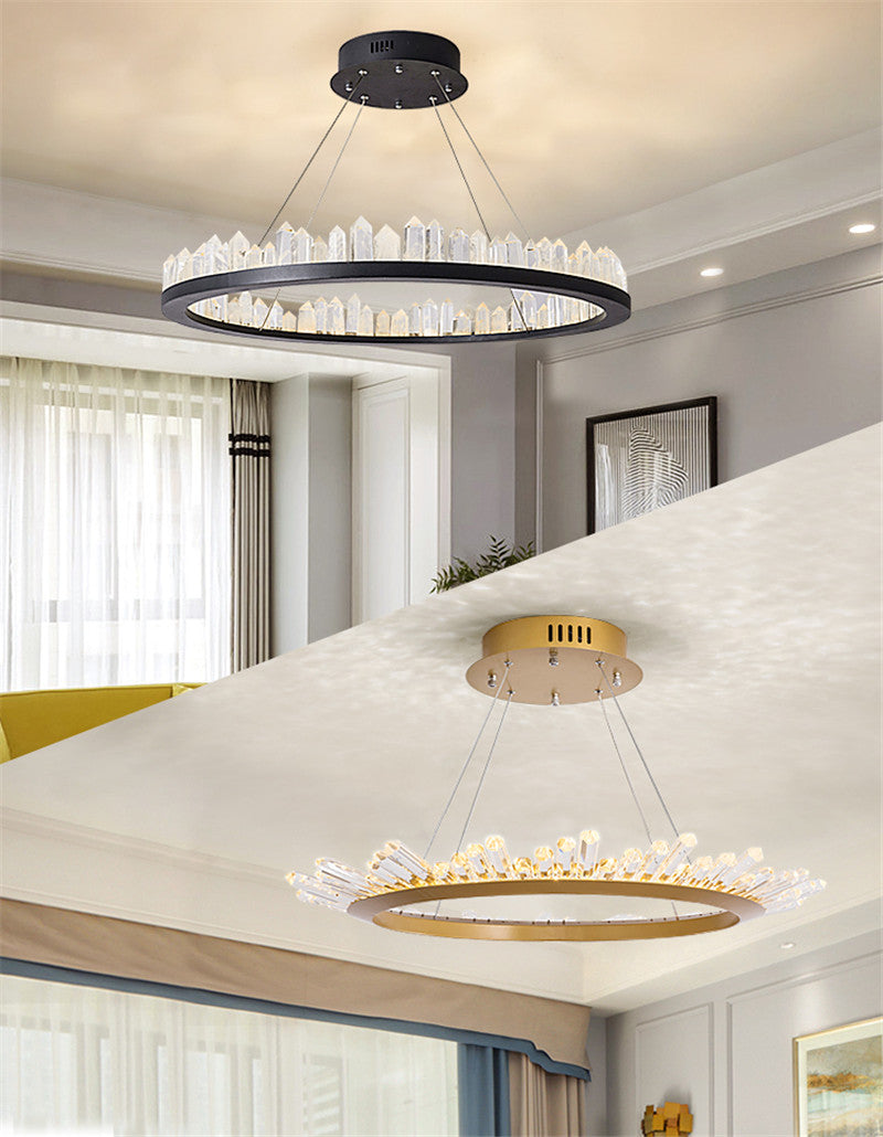 Modern Crystal Polygonal Chandelier