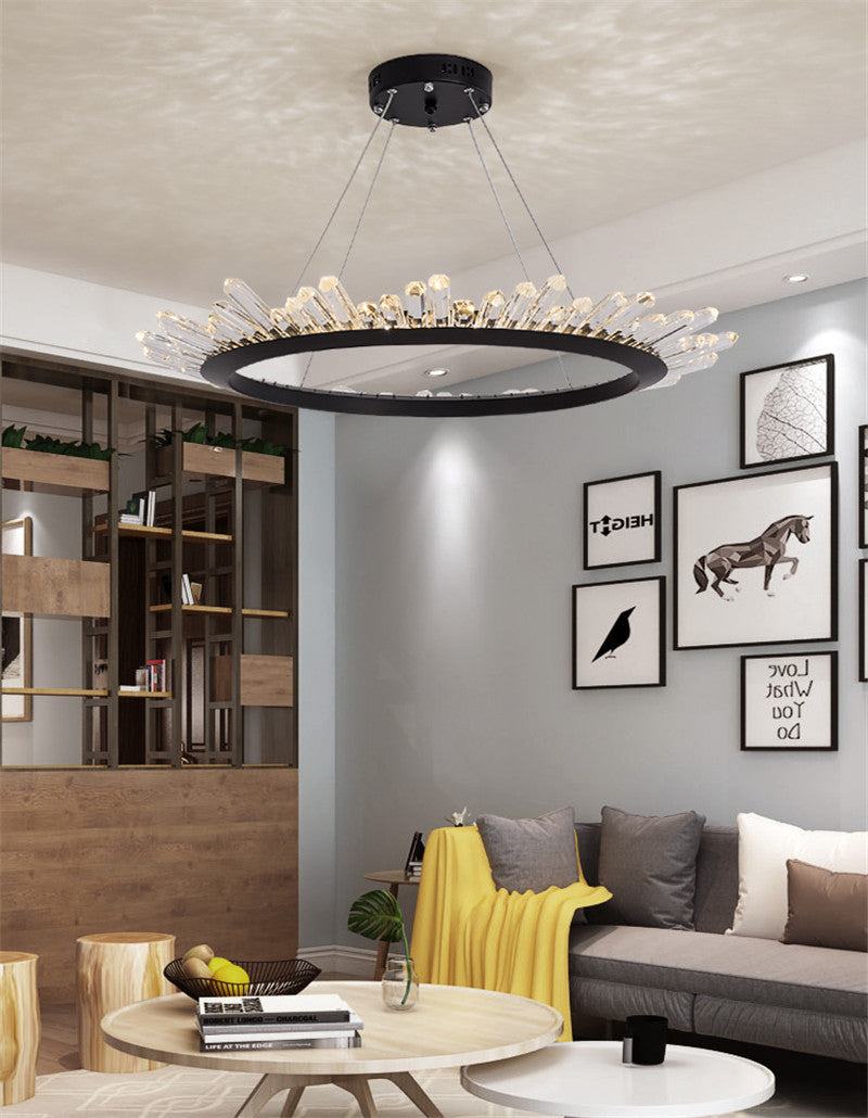 Modern Crystal Polygonal Chandelier