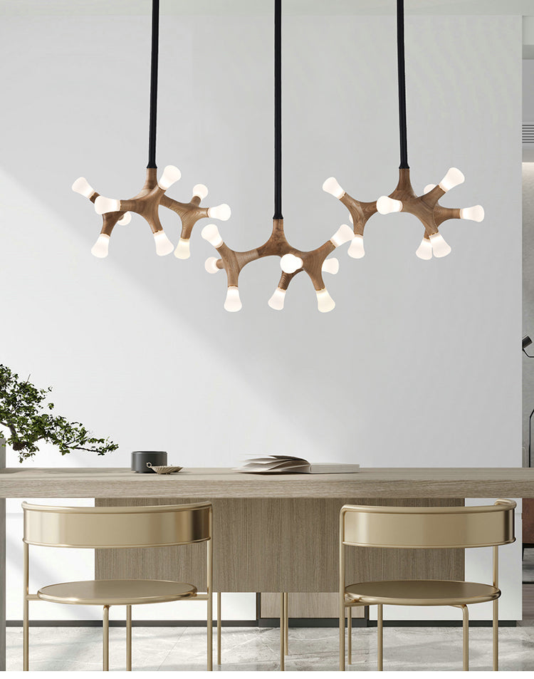 Modern Living Room Wooden Chandelier