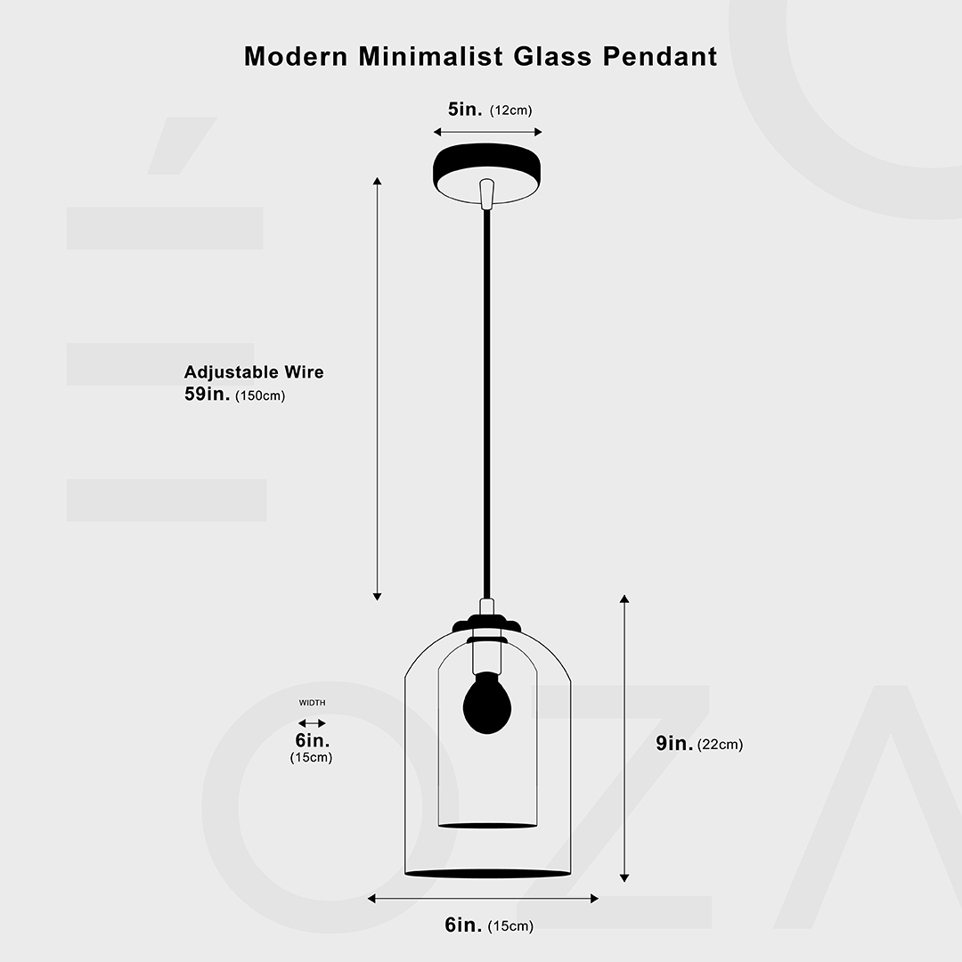 Modern Minimalist Glass Pendant