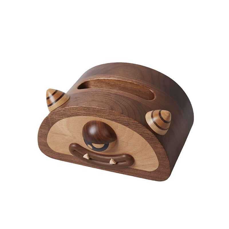 MonstroEye Wooden Tissue Box