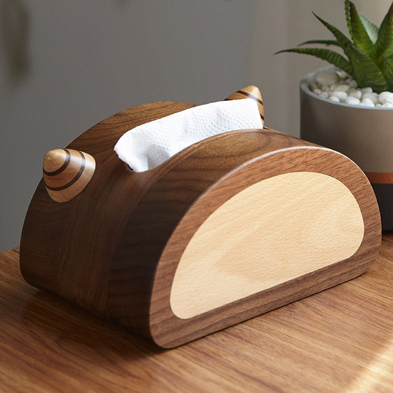 MonstroEye Wooden Tissue Box