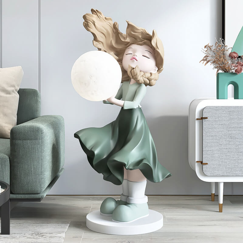 Moon Girl Decorative Home Accent