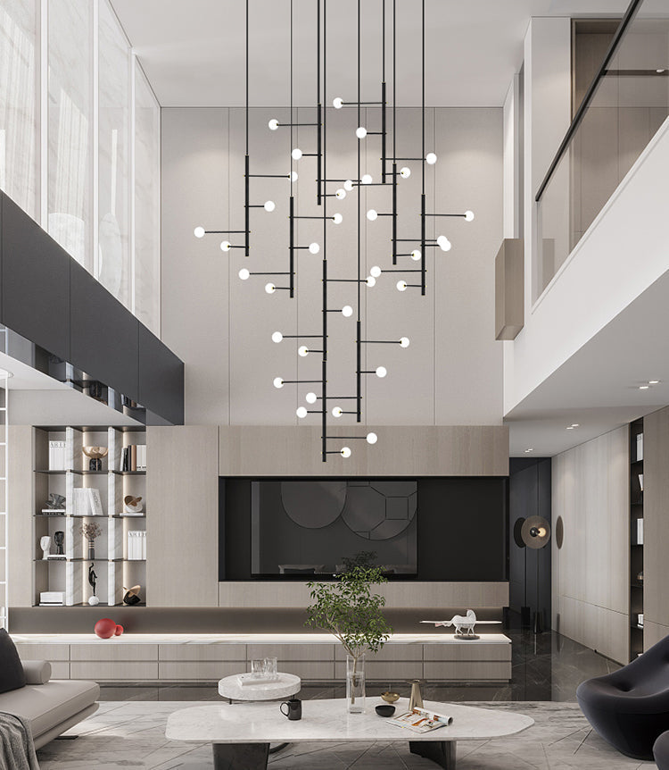 Multi-Light Glass Chandelier Pendant