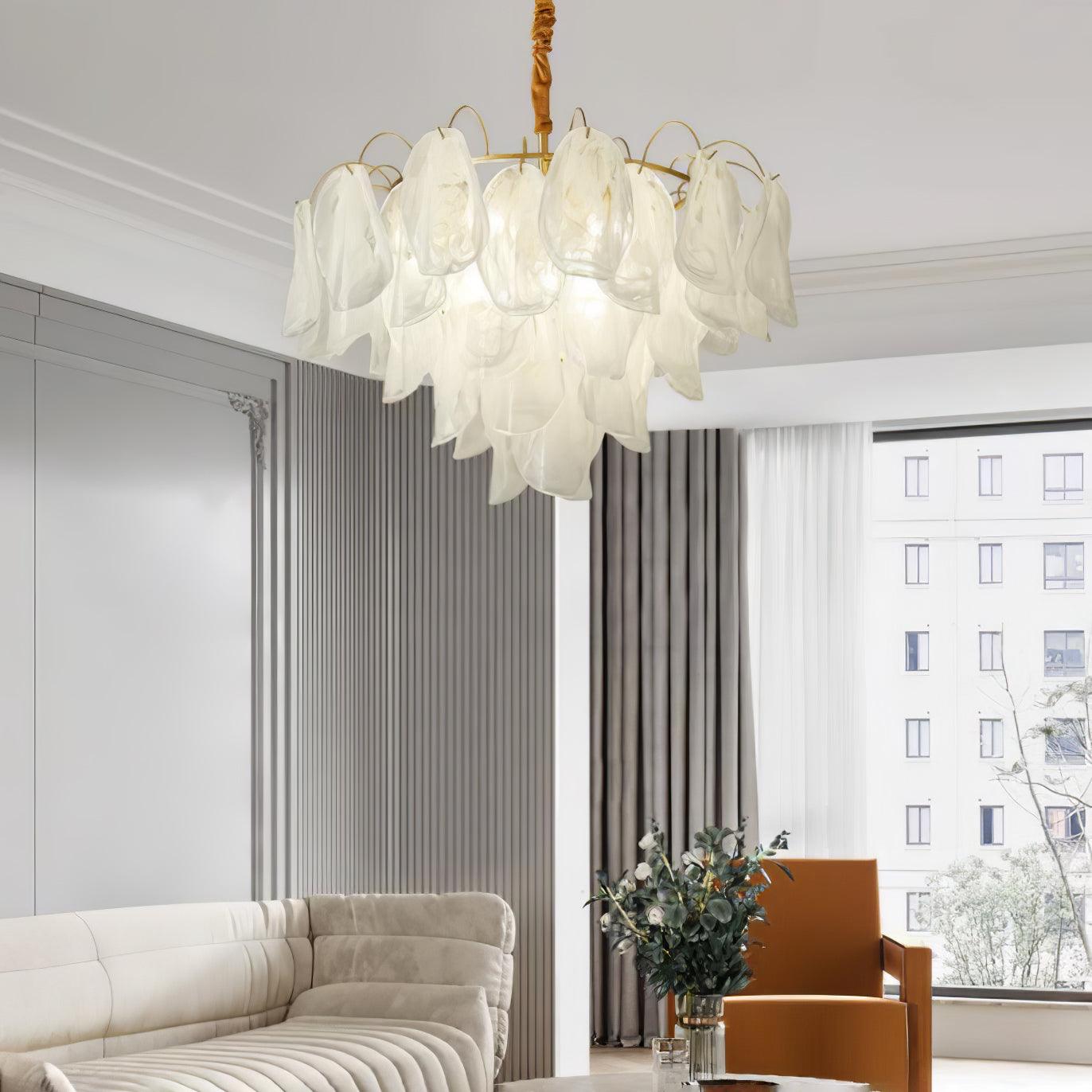 Multi Tier Cloud Glass Pendant Light