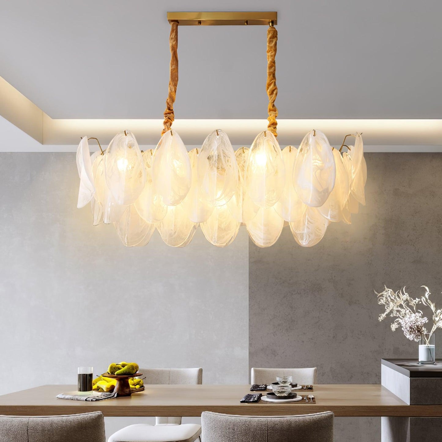 Multi Tier Cloud Glass Pendant Light