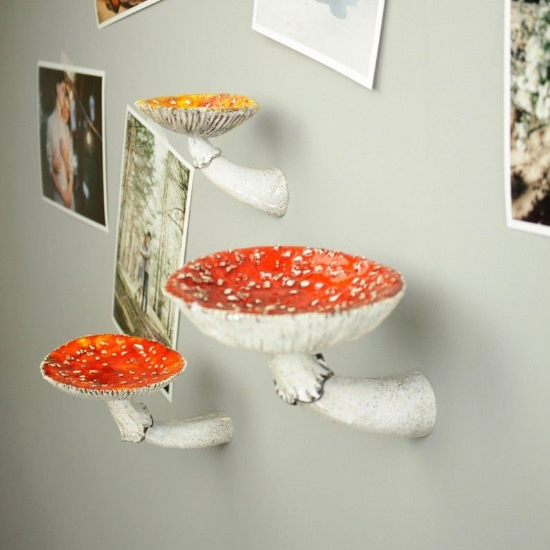 Mushroom Hanging Shelf Decor Piece