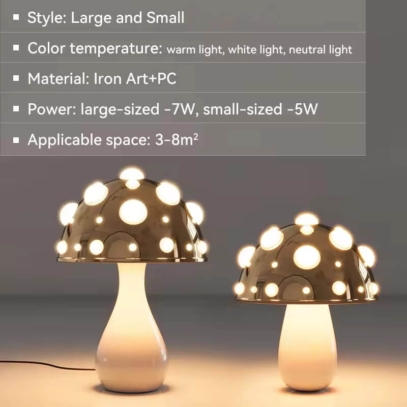 Mushroom Desk Lamp Home Decor