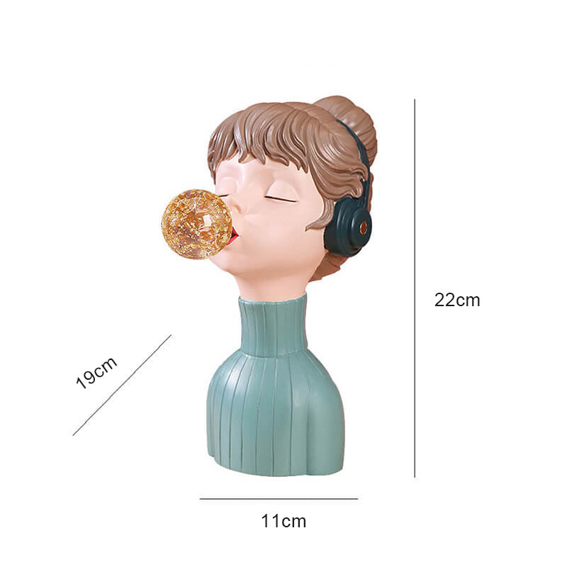 Music Girl Blowing Bubbles Ornament