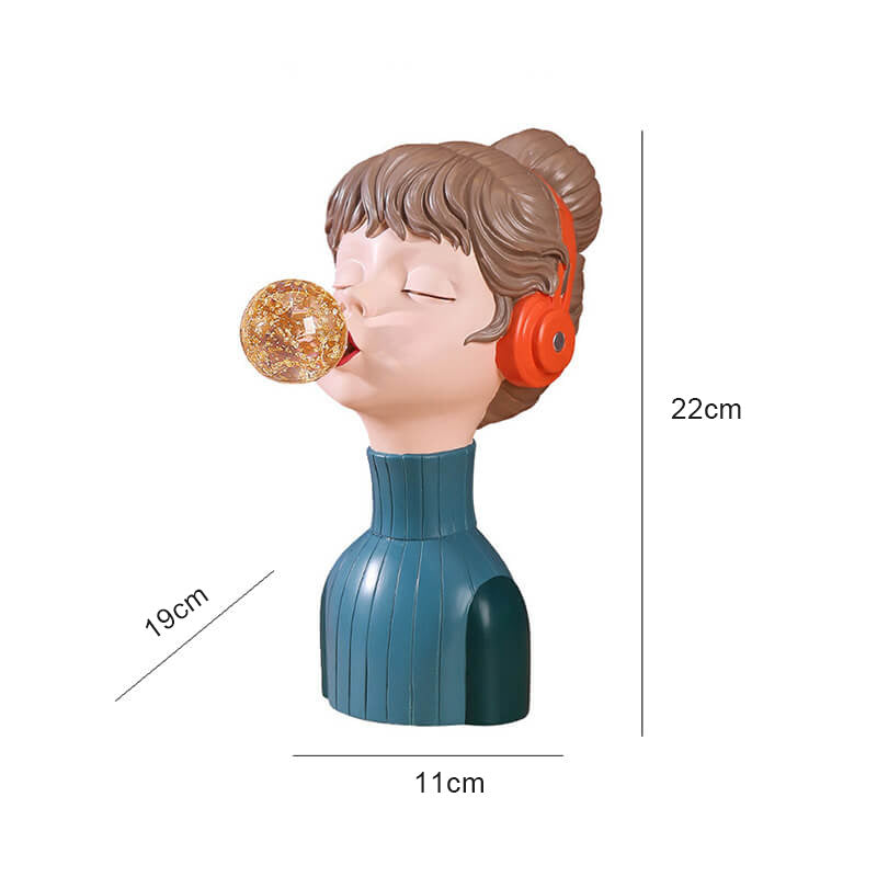 Music Girl Blowing Bubbles Ornament