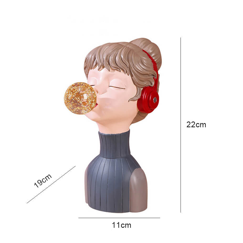 Music Girl Blowing Bubbles Ornament