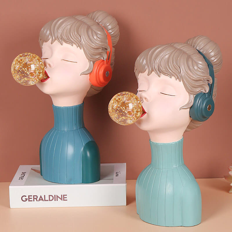 Music Girl Blowing Bubbles Ornament