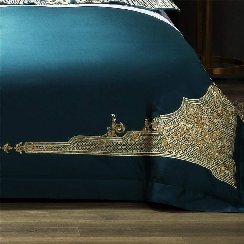 Vienna Square Duvet Cover Set (Egyptian Cotton) - Nordic Side - Bed, Bedding, bedroom, Duvet