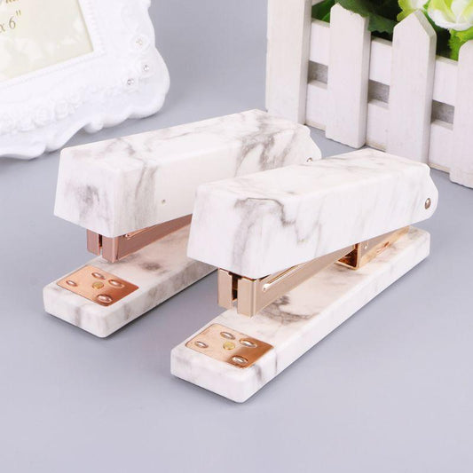 Marble Rose Gold Stapler - Nordic Side - not-hanger