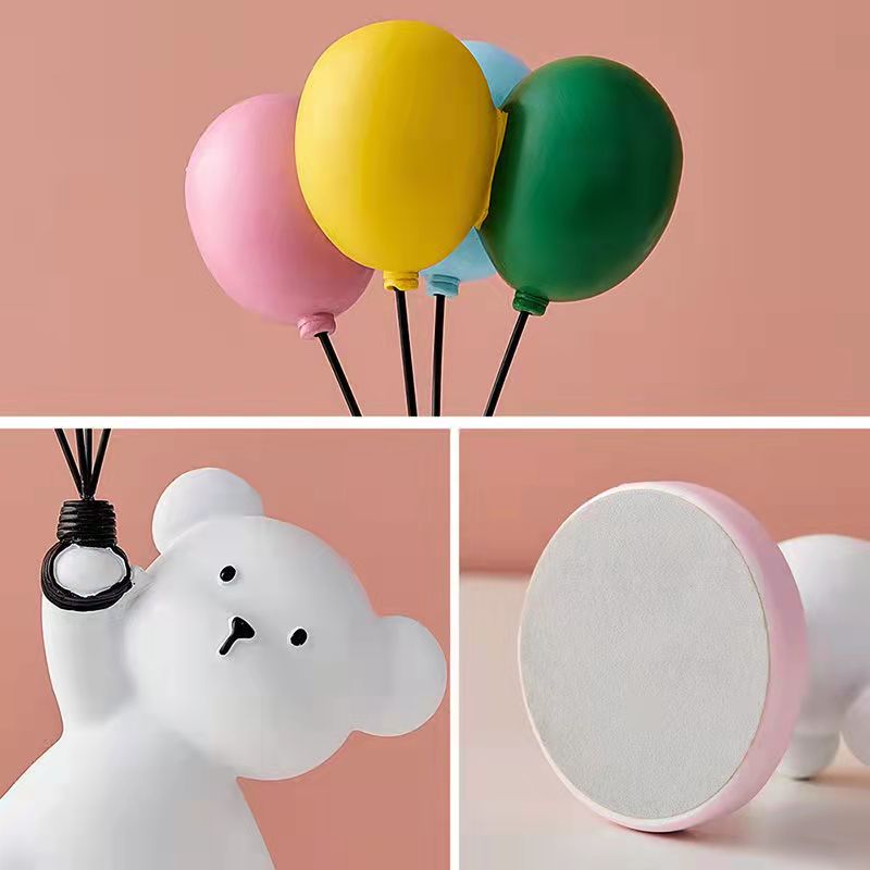 Balloon White Bear/Rabbit Figurines