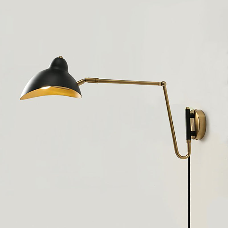 Black & gold spider wall light