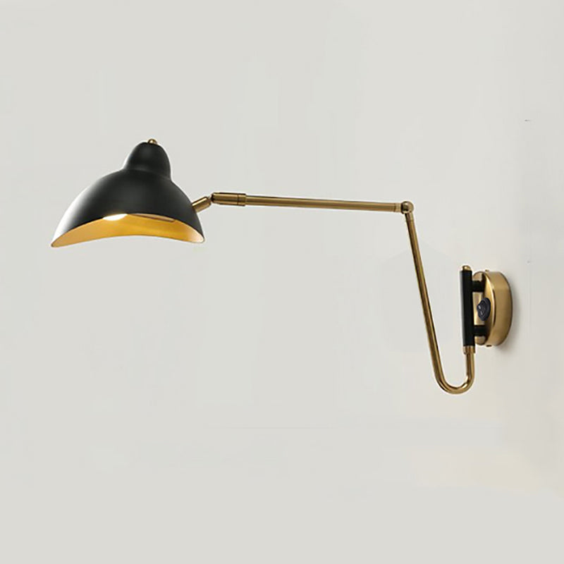 Black & gold spider wall light