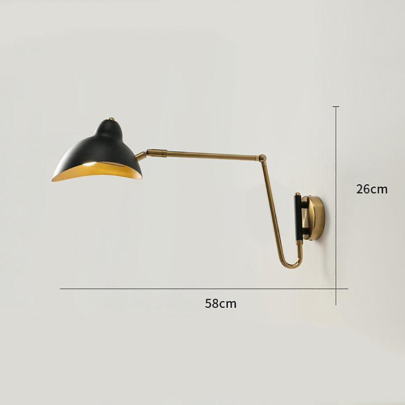 Black & gold spider wall light