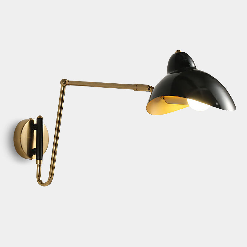 Black & gold spider wall light