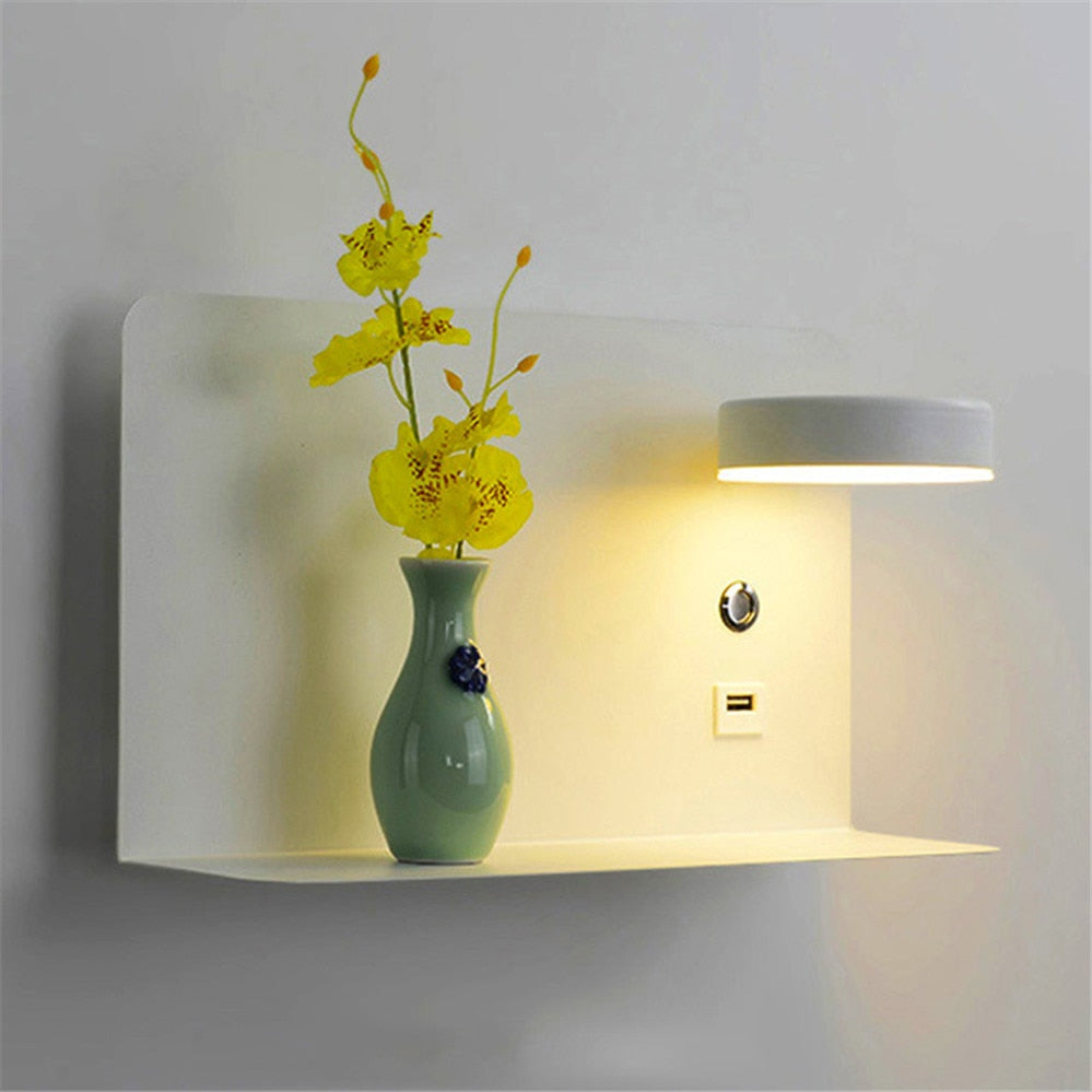 USB Bedside Wall Light