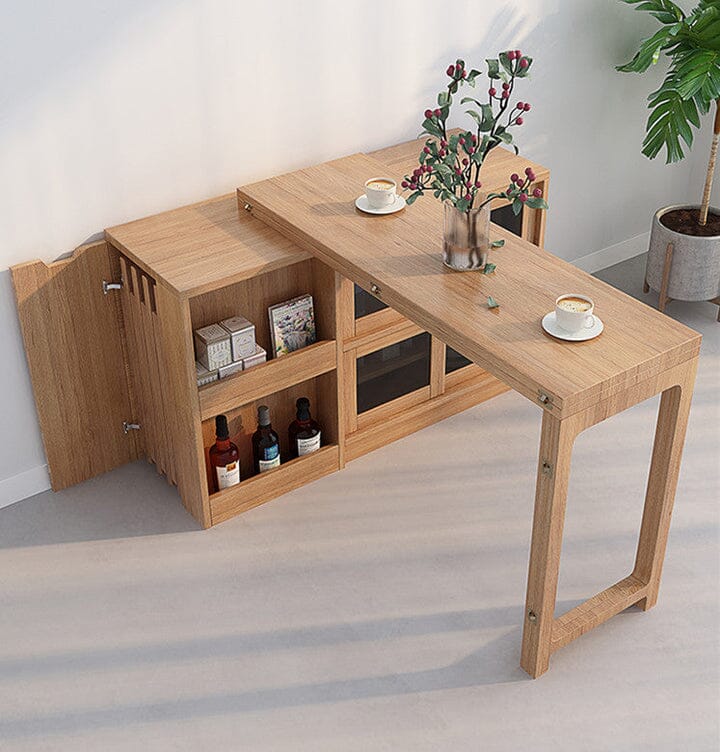 Marcella Dining Table with Hidden Cabinet