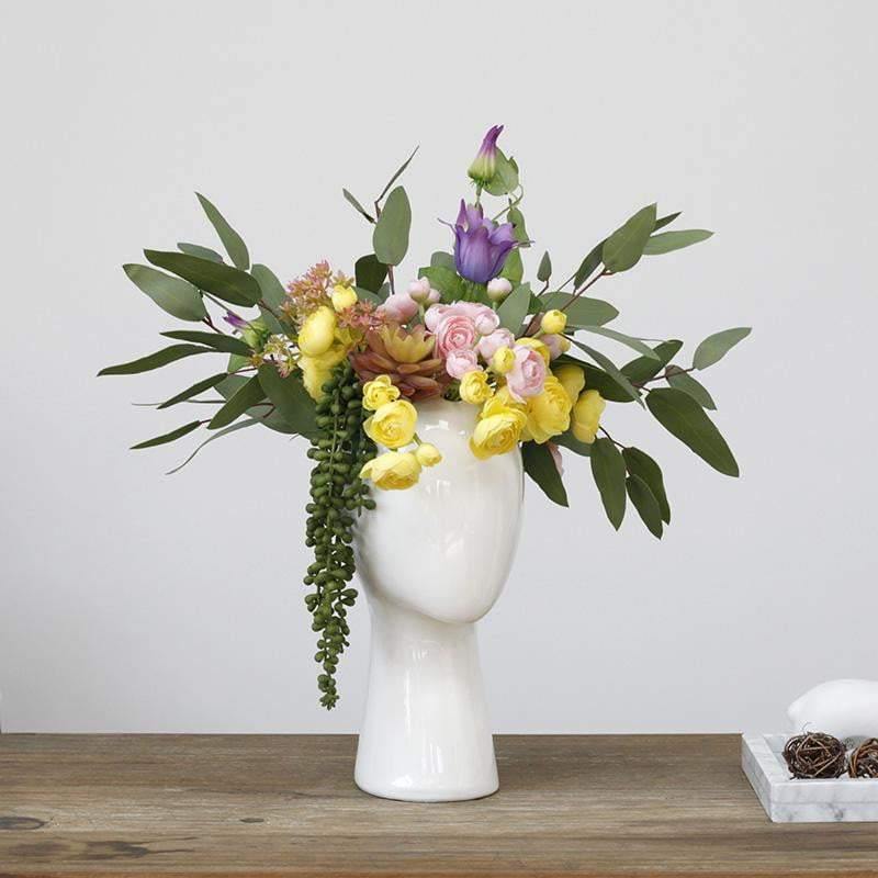 Head Shaped Flower Vase - Nordic Side - FLV, GNL, HSFV