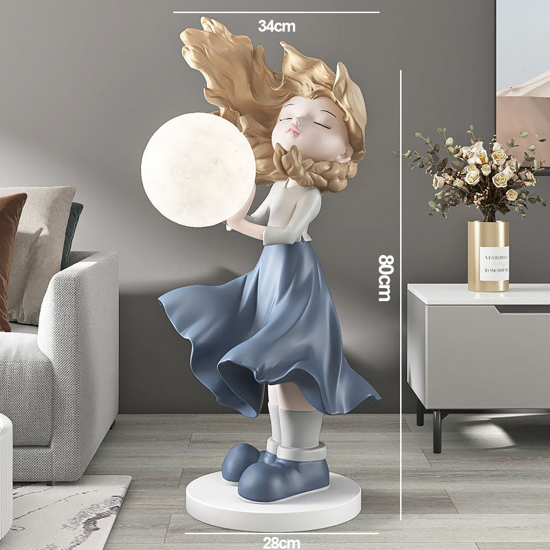 Moon Girl Decorative Home Accent