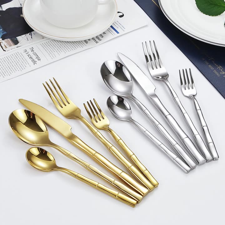 Metal Bamboo Cutlery Set