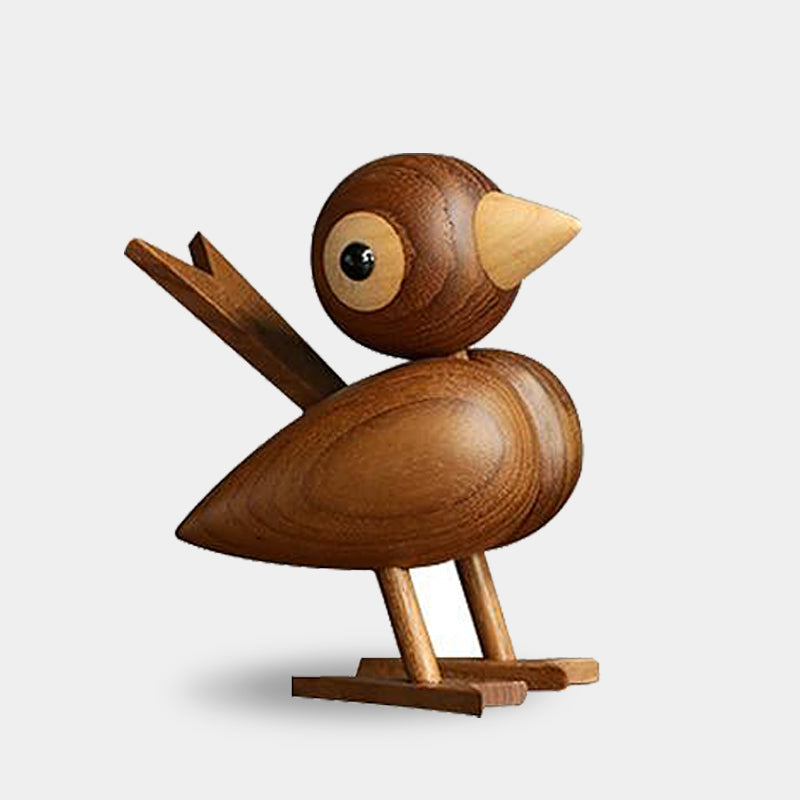 Wooden Sparrows Decorative Accent Figurines