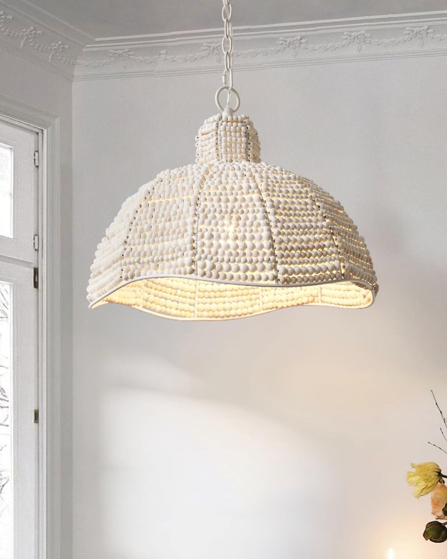 Obispo Wood Beads Pendant Lamp