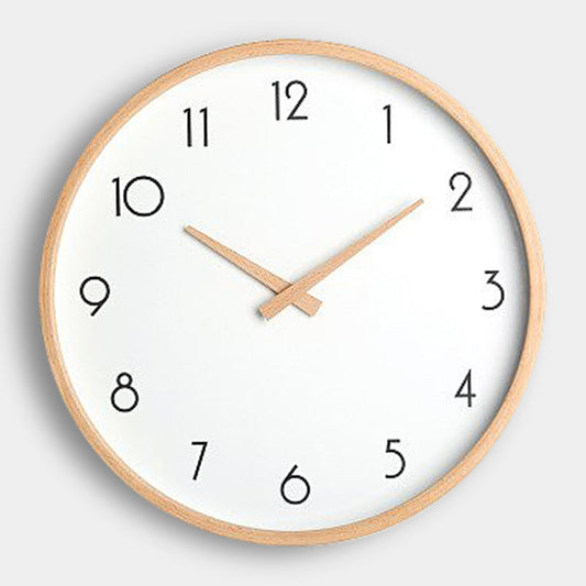 Minimalist Numbers Wooden Wall Clock