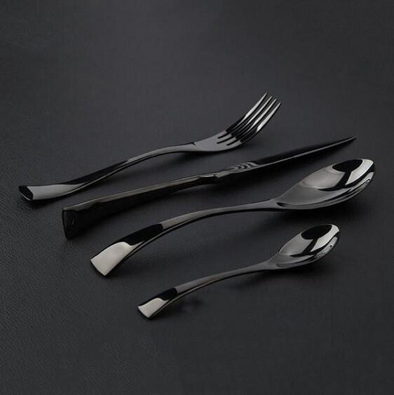 Onyx Jet Black Silverware Set - Nordic Side - architecture, arcitecture, art, artist, contemporaryart, decor, decoration, design, designer, designinspiration, edison, grey, home, home decor, 