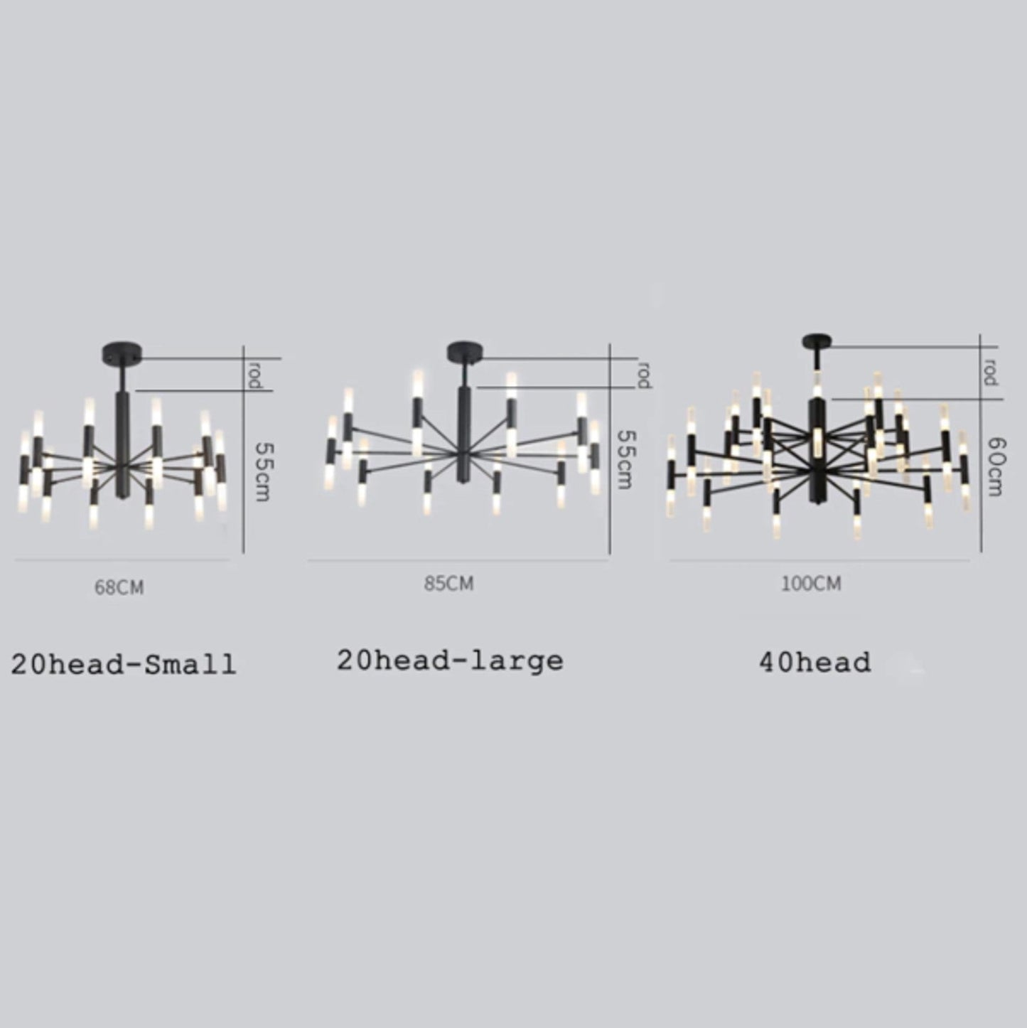 Molecular LED Chandelier Light Fixture