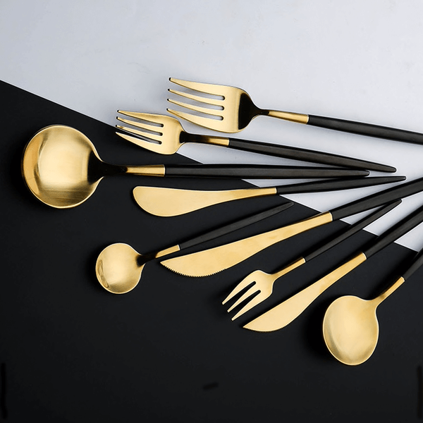 Premium Black Silverware Set - Nordic Side - decoration, home, homedeco, homedecor, homedecoration, homedesign, homeinterior, homestyling, homesweethome, inspiration, instahome, interior, int