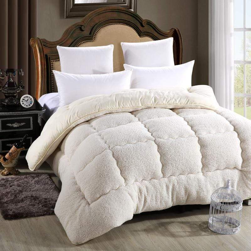 Shearling Winter Duvet - Nordic Side - bed, bedding, duvet