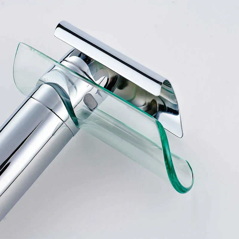 Modern Glass Waterfall Faucet