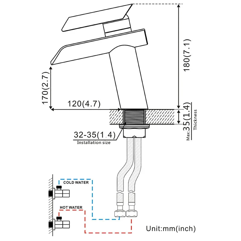 Modern Glass Waterfall Faucet