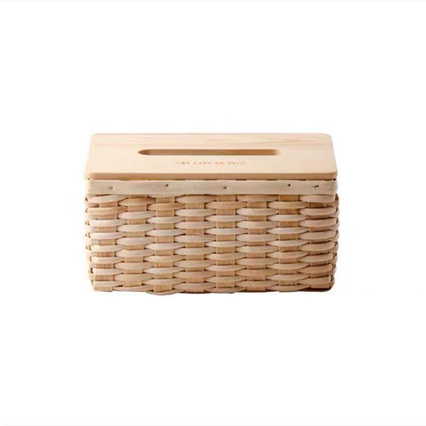 Rattan Tissue Box Decorative Organizer