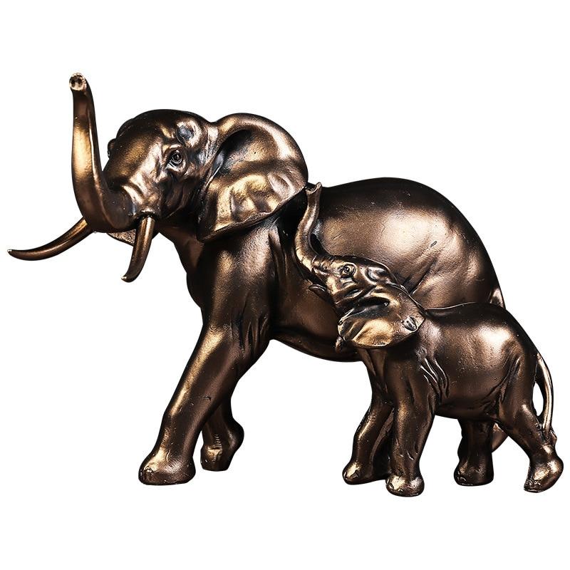 Mother Elegant Elephant Statue for Home Decor