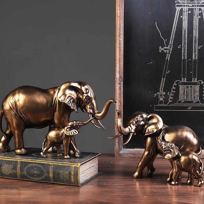 Mother Elegant Elephant Statue for Home Decor