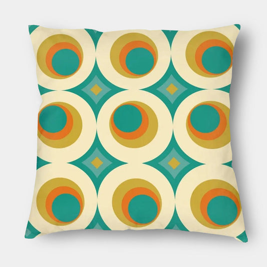 Modern Retro Colour Circle Cushion