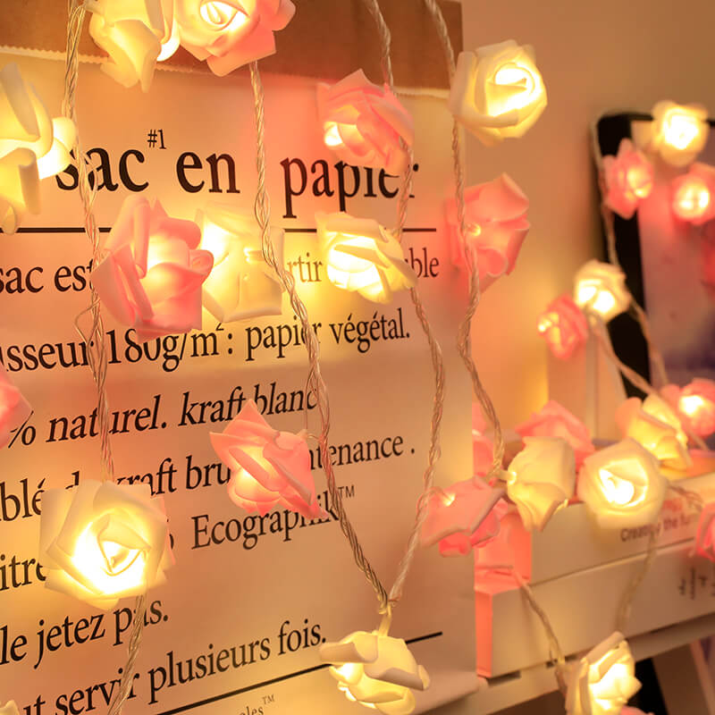 Led Rose String Light Decor
