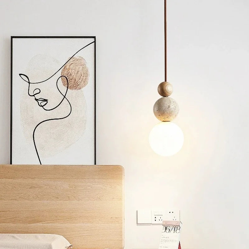 Wabi-Sabi Charming Stone Pendant Lamp