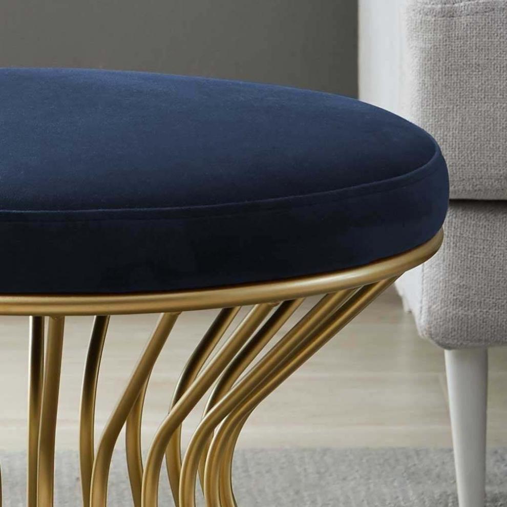 Modern Luxury Fabric Household Pouf