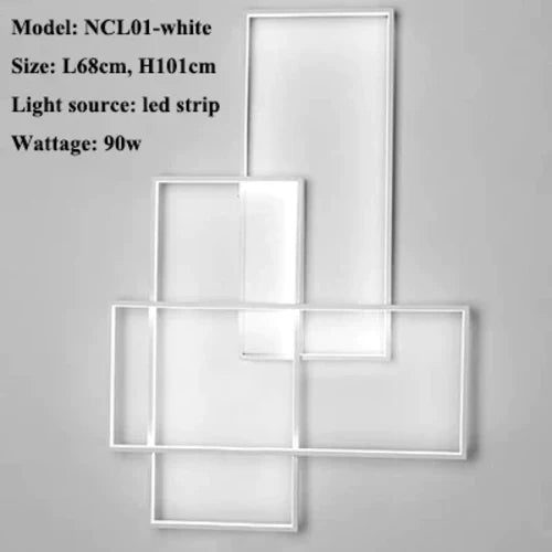 Modern Rectangle Led Wall Lamp Living Room Decor Led Wall Lights