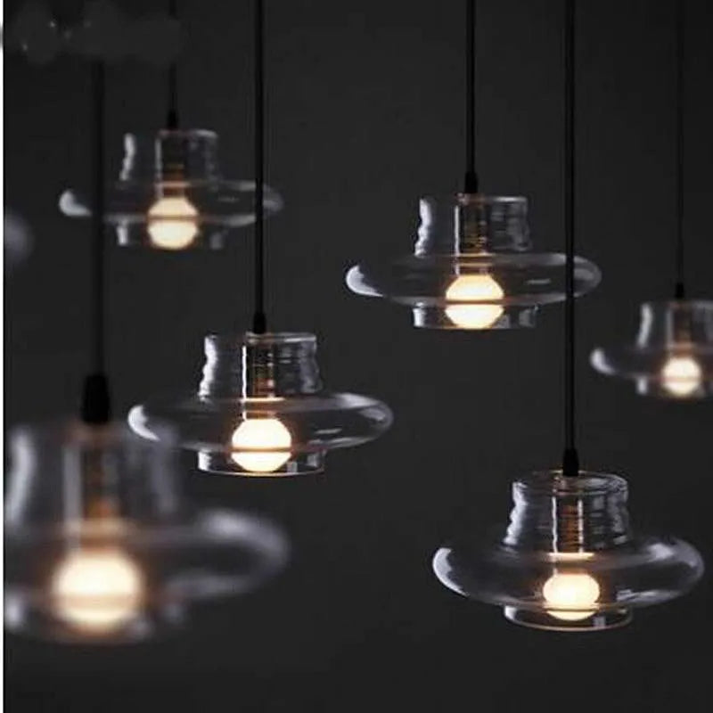 Vintage LED Glass Art Hanging Lights Simple Minimalist Retro