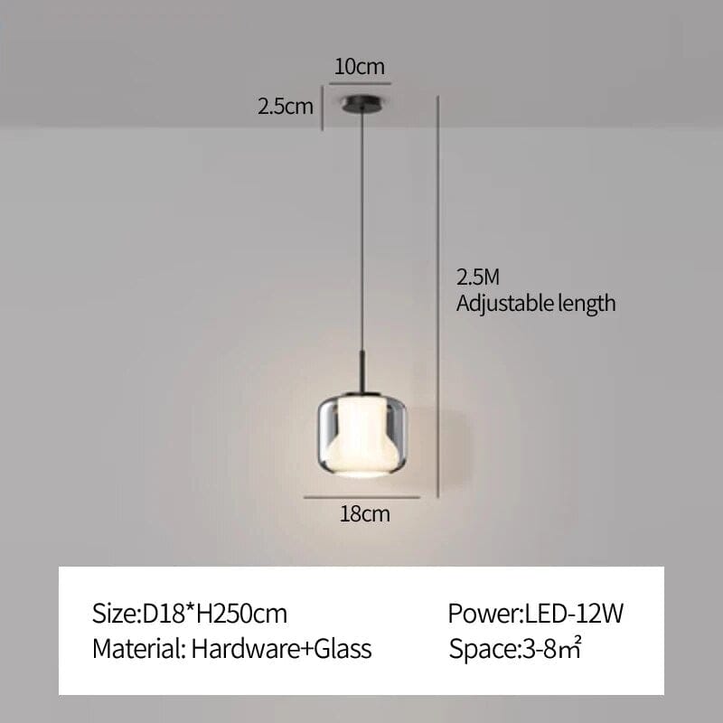 Modern LED Glass Pendant Light