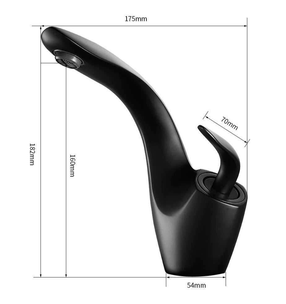 Vita - Modern Curved Bathroom Faucet