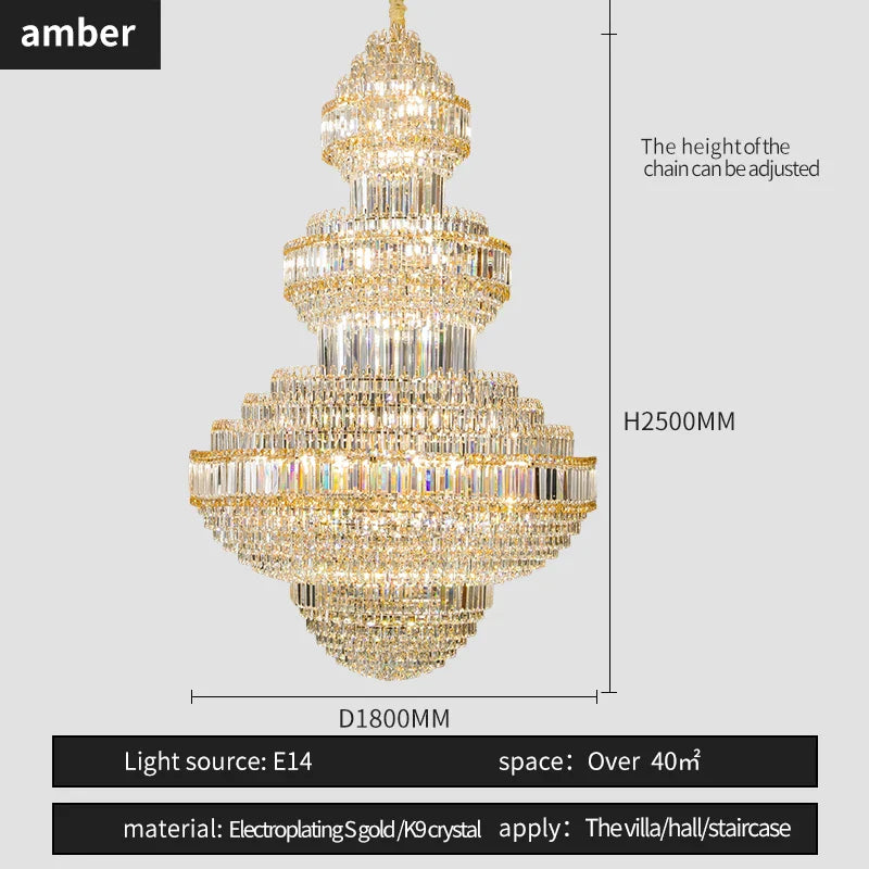 Nyra Royal Crystal Chandelier Fixture